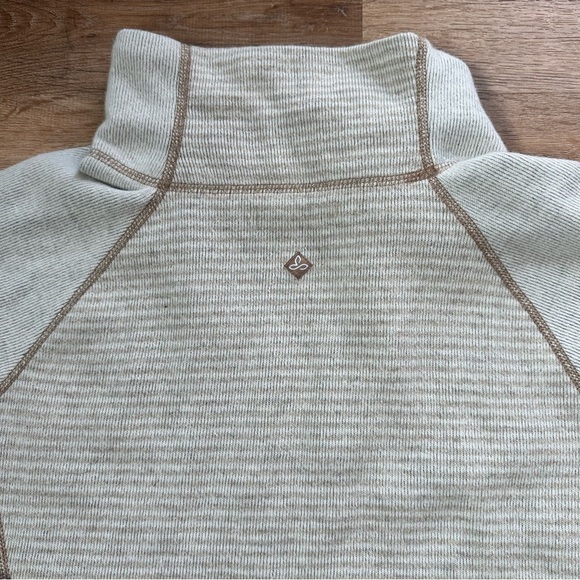 Prana Wool Blend Lucia Funnel Mock Neck Pullover Sweater Cream Size Medium - Picture 2 of 8